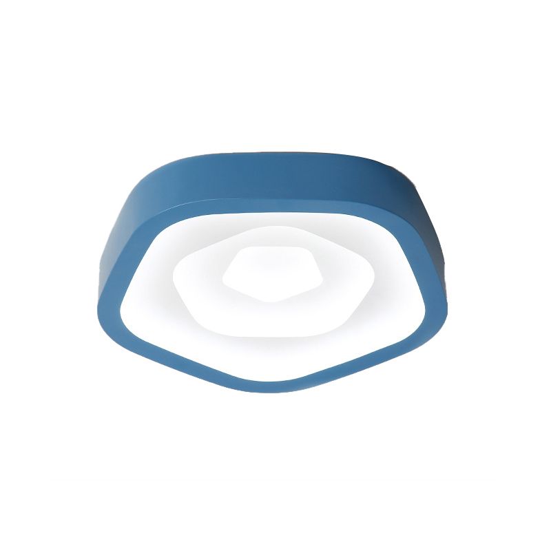 Plafonnier de chambre à coucher pour enfants, éclairage encastré à LED avec abat-jour rose de style nordique