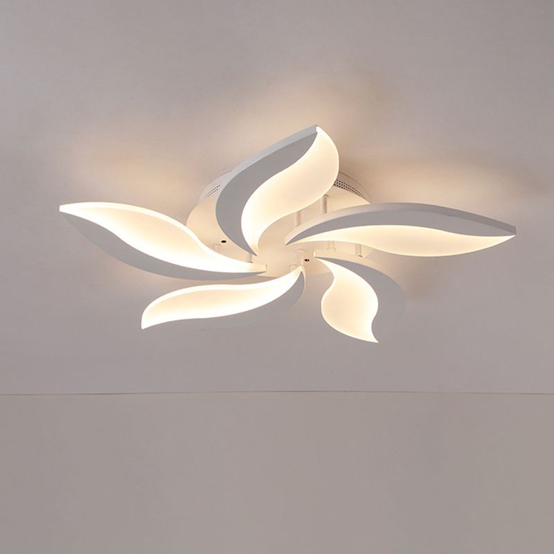 Witte bladvormige inbouwverlichting Hedendaags 3/12/15 lichts Acryl LED semi-inbouw plafondlamp
