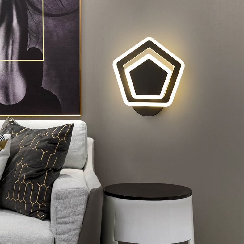 Schattierte Schlafzimmer Leuchte Leuchte Metall LED minimalistische Wandmontageleuchte