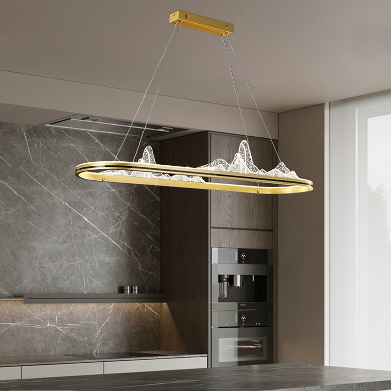 Contemporary Pendant Light for Kitchen Linear Island Pendant Light Metal 1-Light