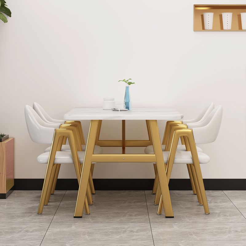 5 Pcs Dinette Set with Manufactured Wood Dining Table and Padded Chairs