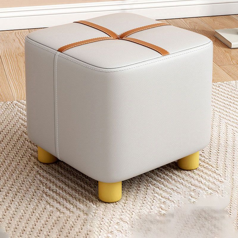 Faux Leather Modern Standard Striped Suqare Cube for Drawing Room
