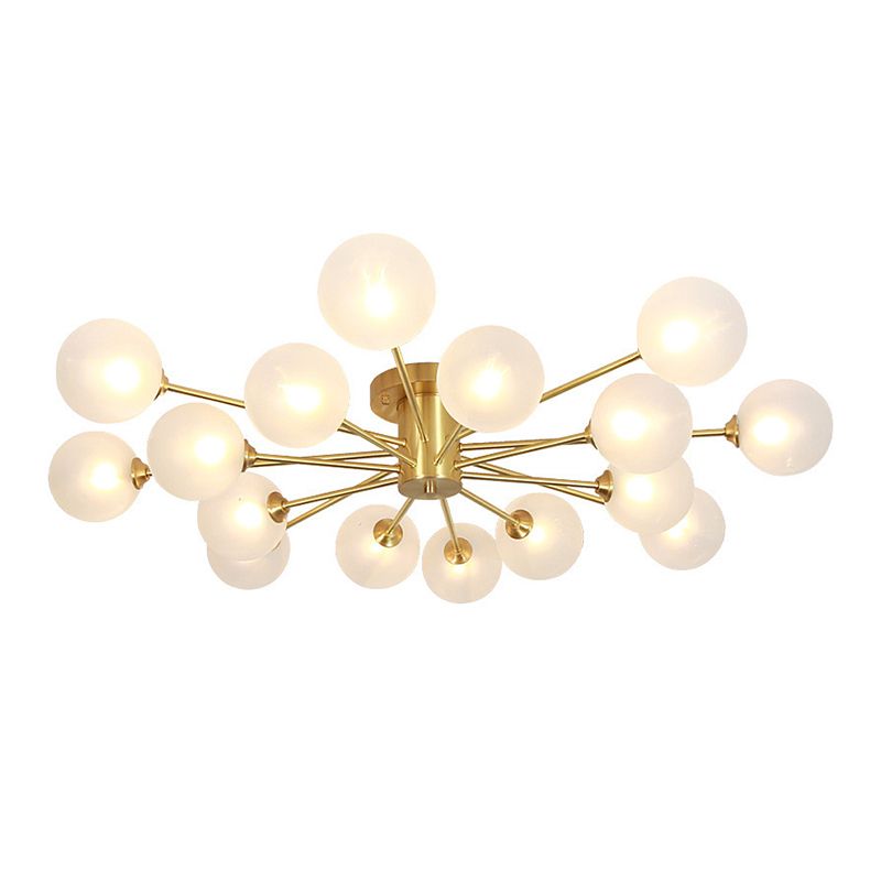Nordic Style Ceiling Light Glass Shade Ball Shape Ceiling Lamp for Living Room