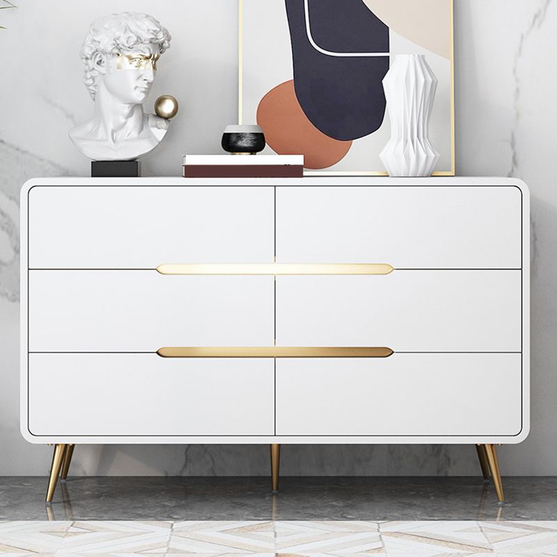 6 - Door Wooden Accent Chest, Contemporary Rectangle Cabinet