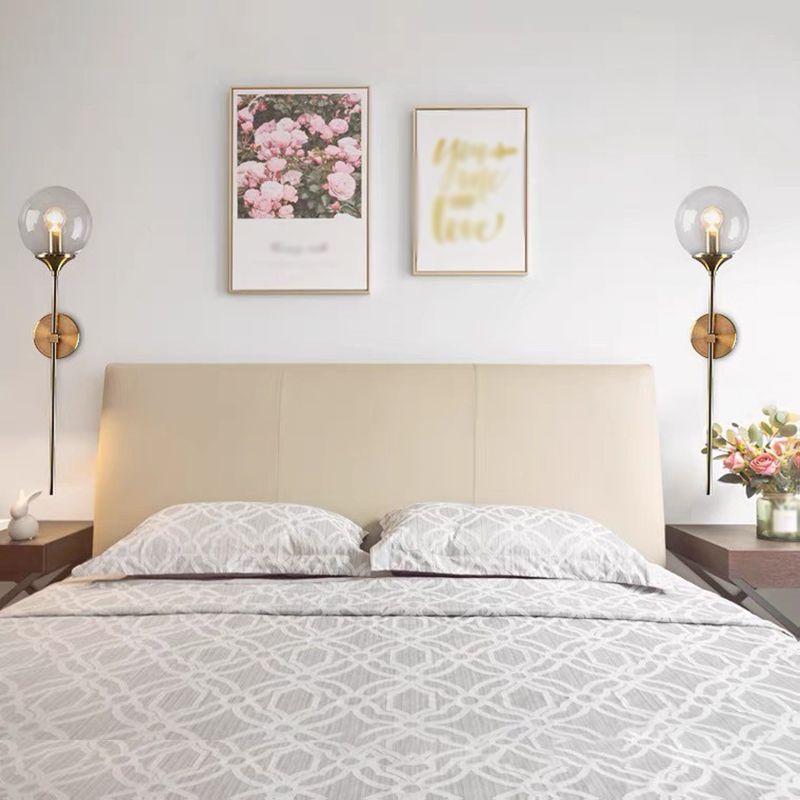 Spherical Wall Sconce Lighting Modern Style Glass 1 Light Wall Mounted Light