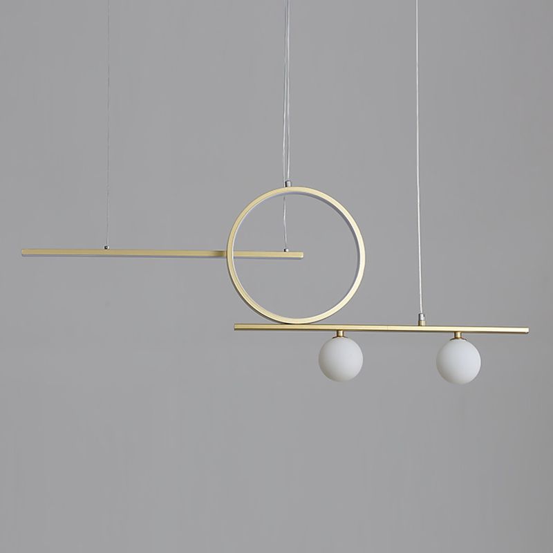 Linear Dining Room Island Light 4-Light Minimalist Hanging Light