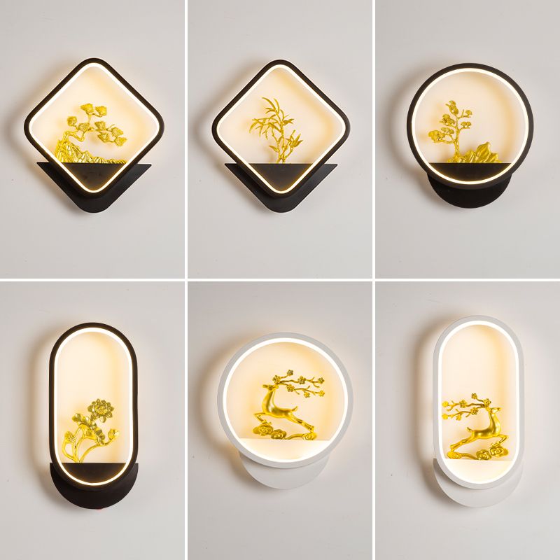 Contemporáneo Simple Metal Wall LED 1 Luz de pared de luz para sala de estar