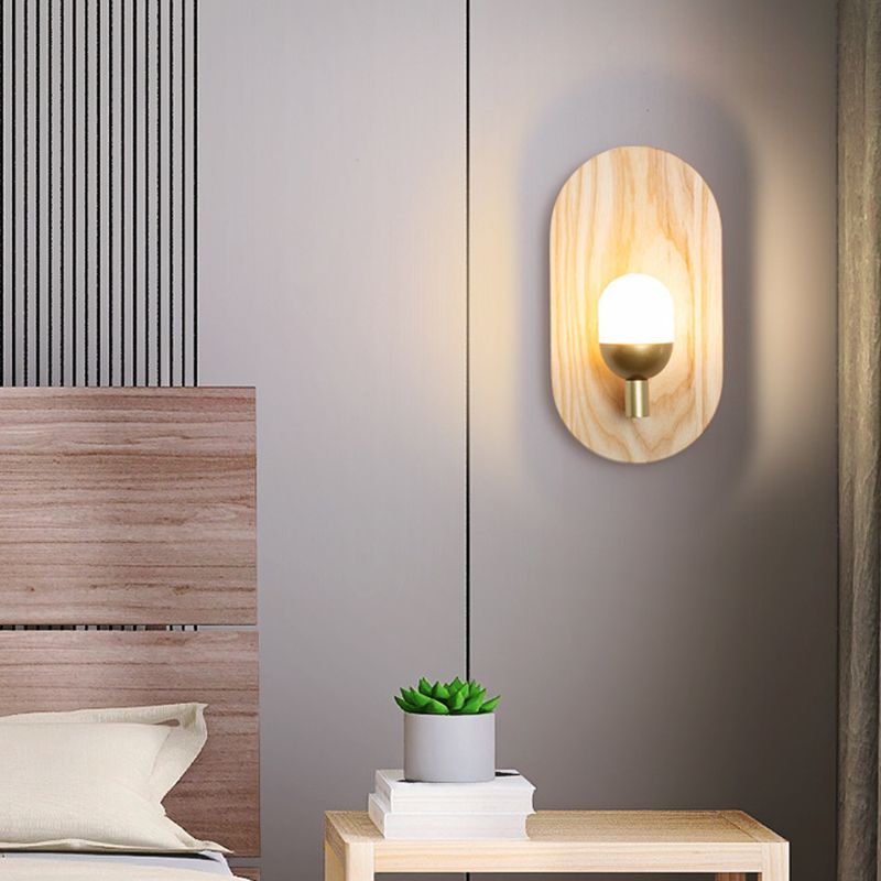 Modern Wall Light Sconces Wood 1 Light Wall Lighting Fixtures for Dining Room