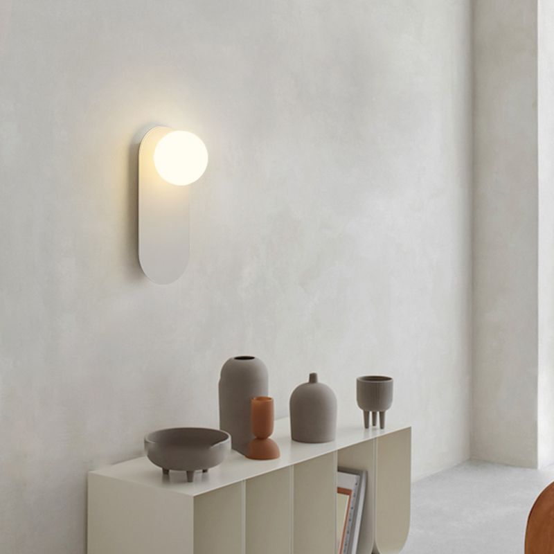 1-Light Modernism Wall Mounted Sconce Glass Wall Light for Foyer