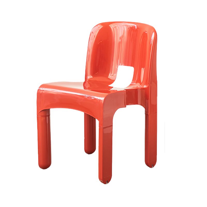 Modern Armless Dining Chair Open Back Side Plastic Chair for Restaurant