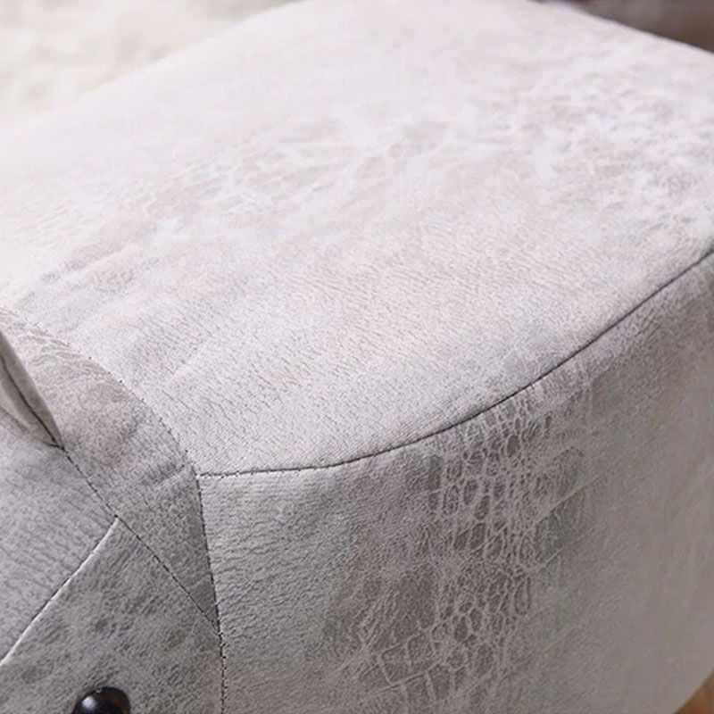 Contemporary Specialty Pouf Faux Leather Upholstered Ottoman