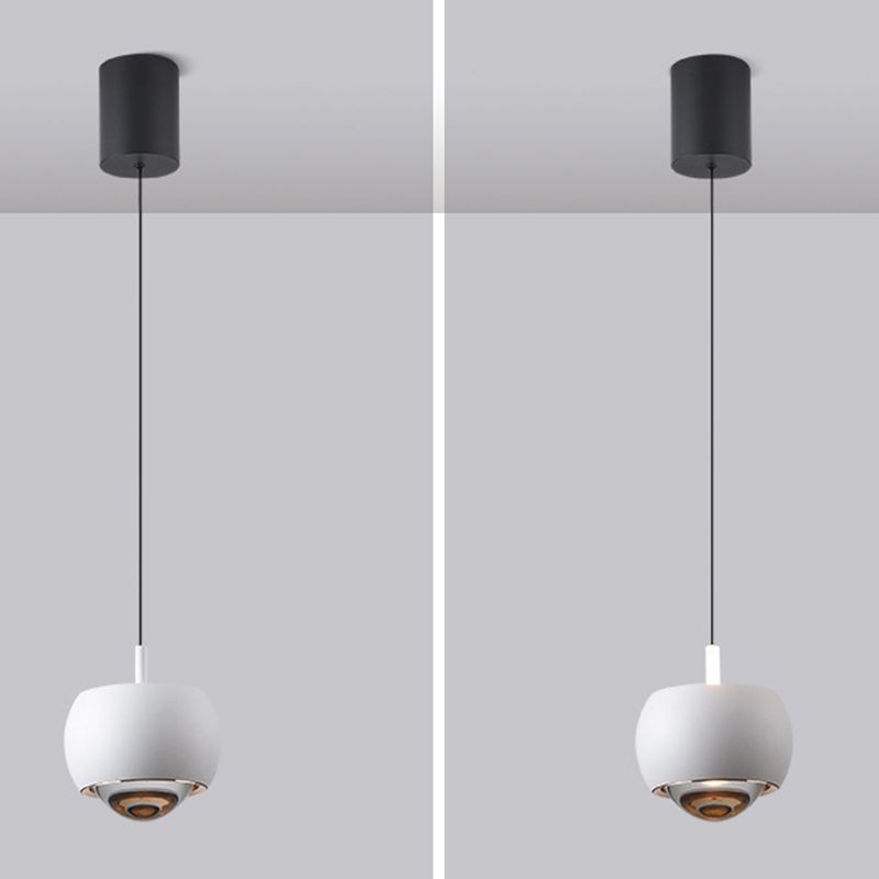 Round Metal Hanging Pendant Light Nordic LED Suspension Pendant Light