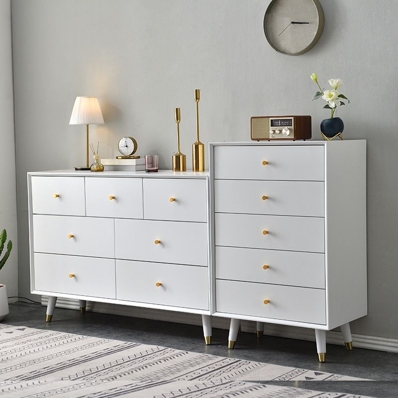 Wooden Storage Chest Dresser Contemporary Glam Chest with Drawers