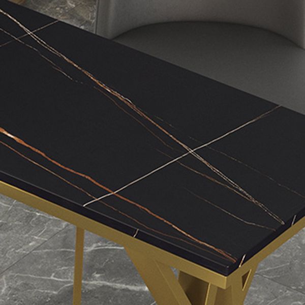 Industrial Rectangle Bar Table Metal Base Bar Height Table for Living Room