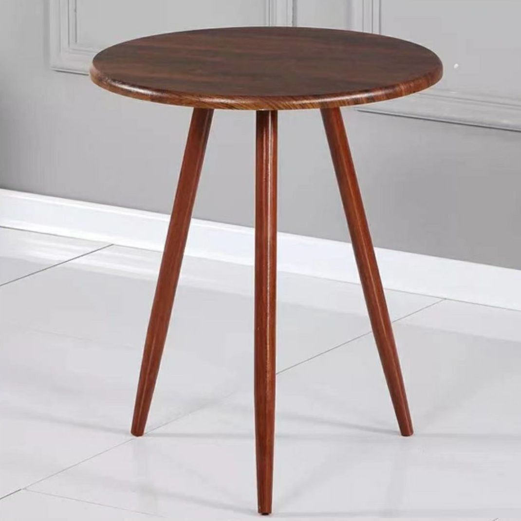 28.74" Tall Contemporary Style Side End Table Wooden 3 Legs Round Sofa Side Accent Table