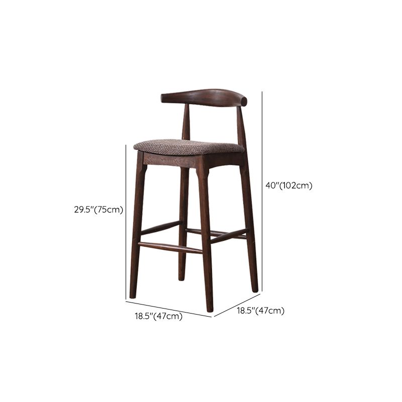 Industrial Fabric Counter & Bar Stools Ash Wood Indoor Stools