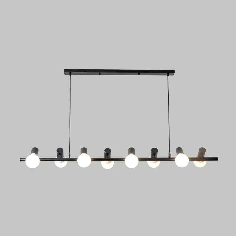 Modern Chandelier Bubble Island Lights Metal Island Ceiling Light in Black