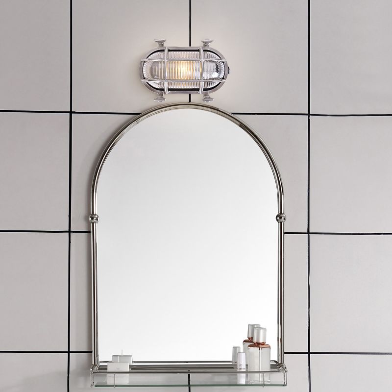 Industrial Style Vanity Light Aluminum Ellipse Shape Vanity Lamp for Shower Room