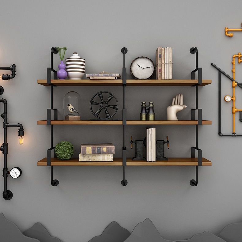 7.87"W Bookshelf Wall Mounted Industrial Style Bookcase for Home Study Room