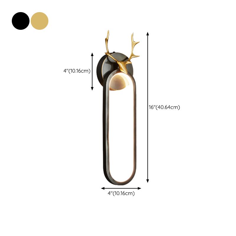 Contemporary Wall Sconce Copper LED Sconce Light Fixture for Bedroom