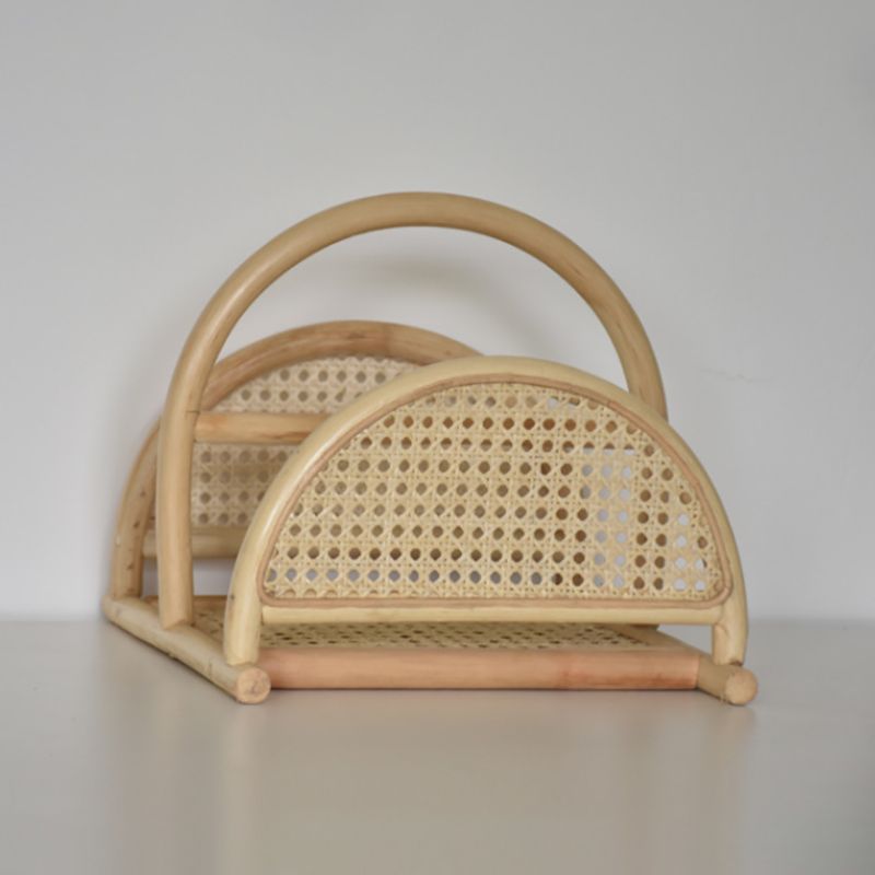 Contemporary Bamboo Bookcase Desktop Closed Back Shelf Bookcase