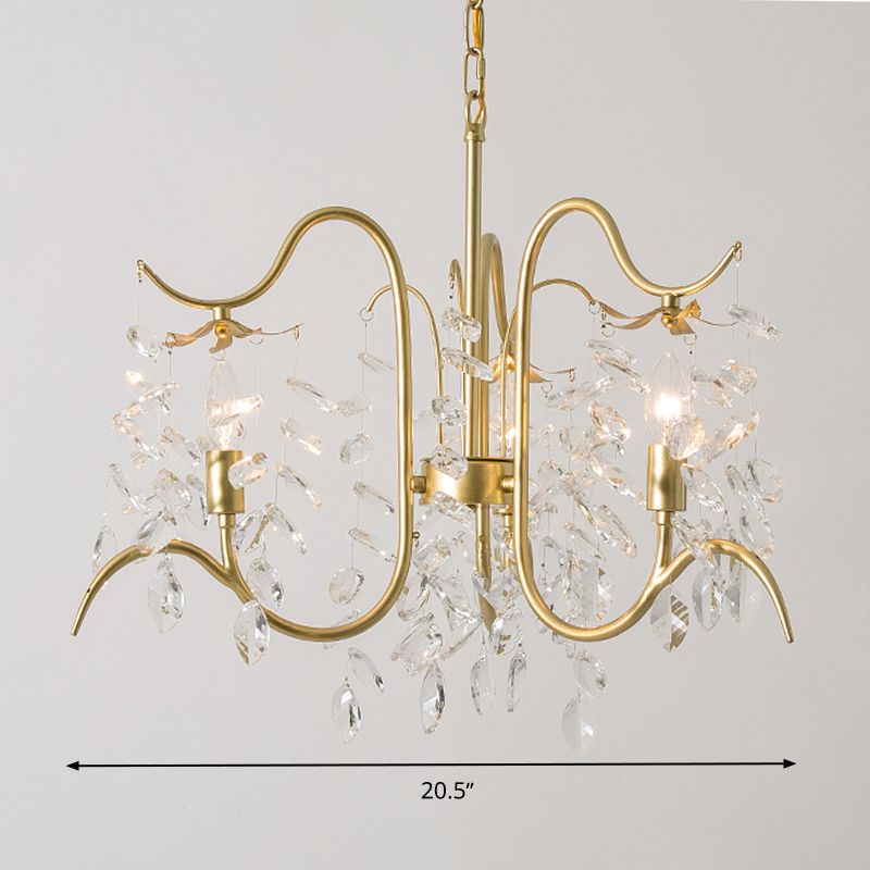 Luminaire de lustre en cristal de style bougie