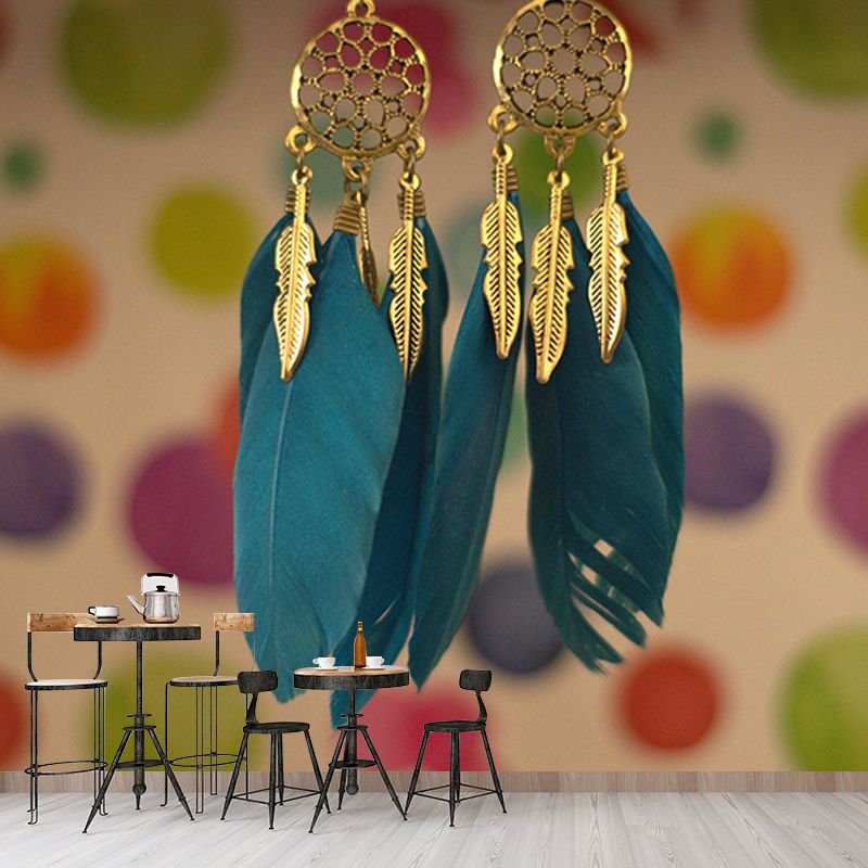 Photography Stain Resistant Wall Mural Wallpaper Dream Catcher Sitting Room Wall Mural