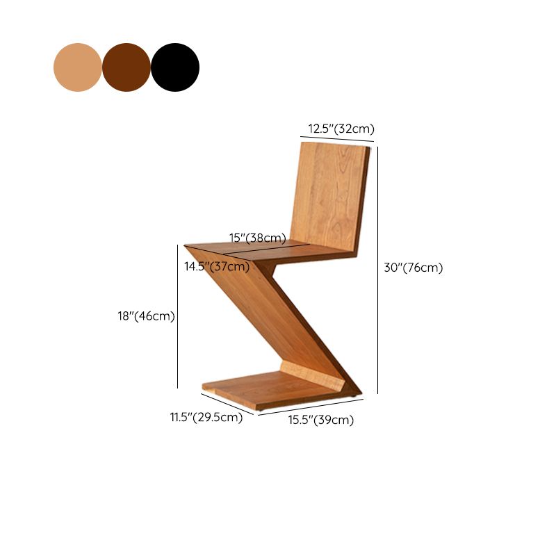 Industrial Side Chair Solid Wood Dining Chair for Living Room