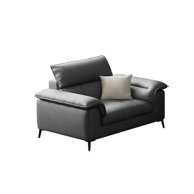 Dark Gray Cushion Back Contemporary Stain-Resistant Storage Sofa