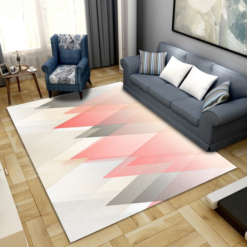 White Line Carpet Polyester Nordic Carpet Stain Resistant Carpet for Home Decor