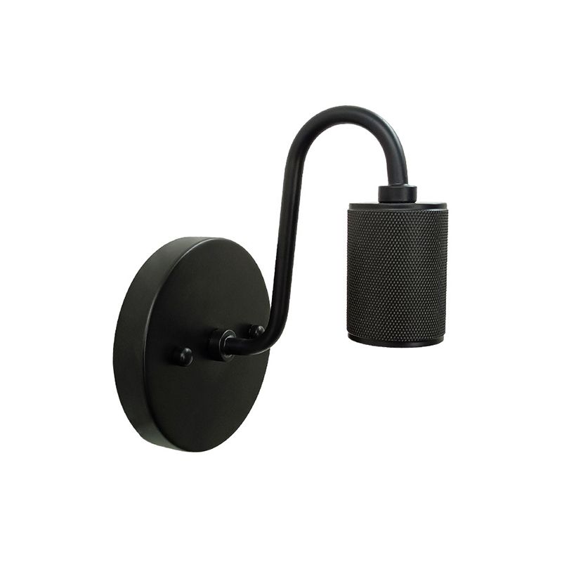 1 Light Wall Mount Light Fixture Industrial Wall Mounted Lighting in Black Fixture