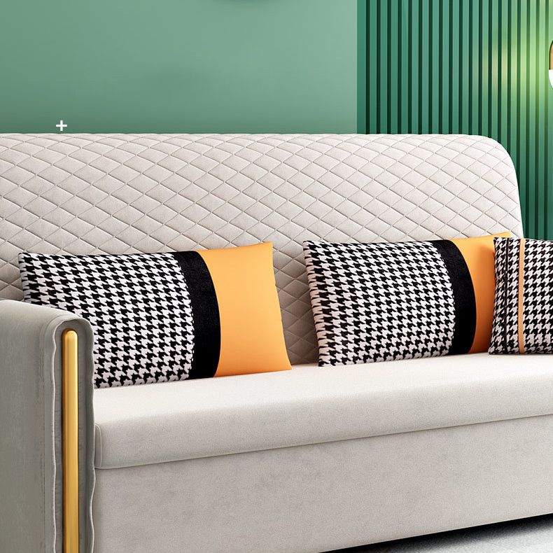 Light Gray Sleeper Sofa Modern Style Sofa Bed with Upholstered