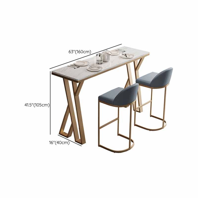 Modern Bar-height Table FauxMarble Top Bistro Pub Table for Patio Use