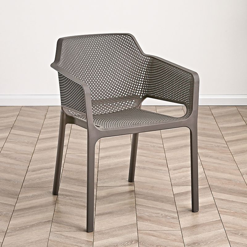 Designer Style Arm Chair Plastic Cross Back Side Chair for Restaurant