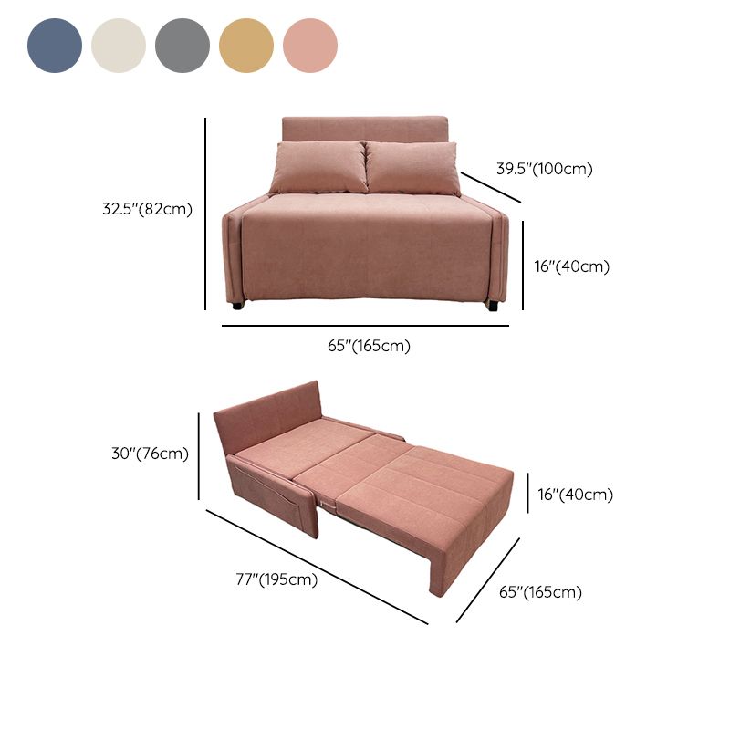 Pillow Included Convertible Sofa Foldable Futon Sofa Bed with Storage