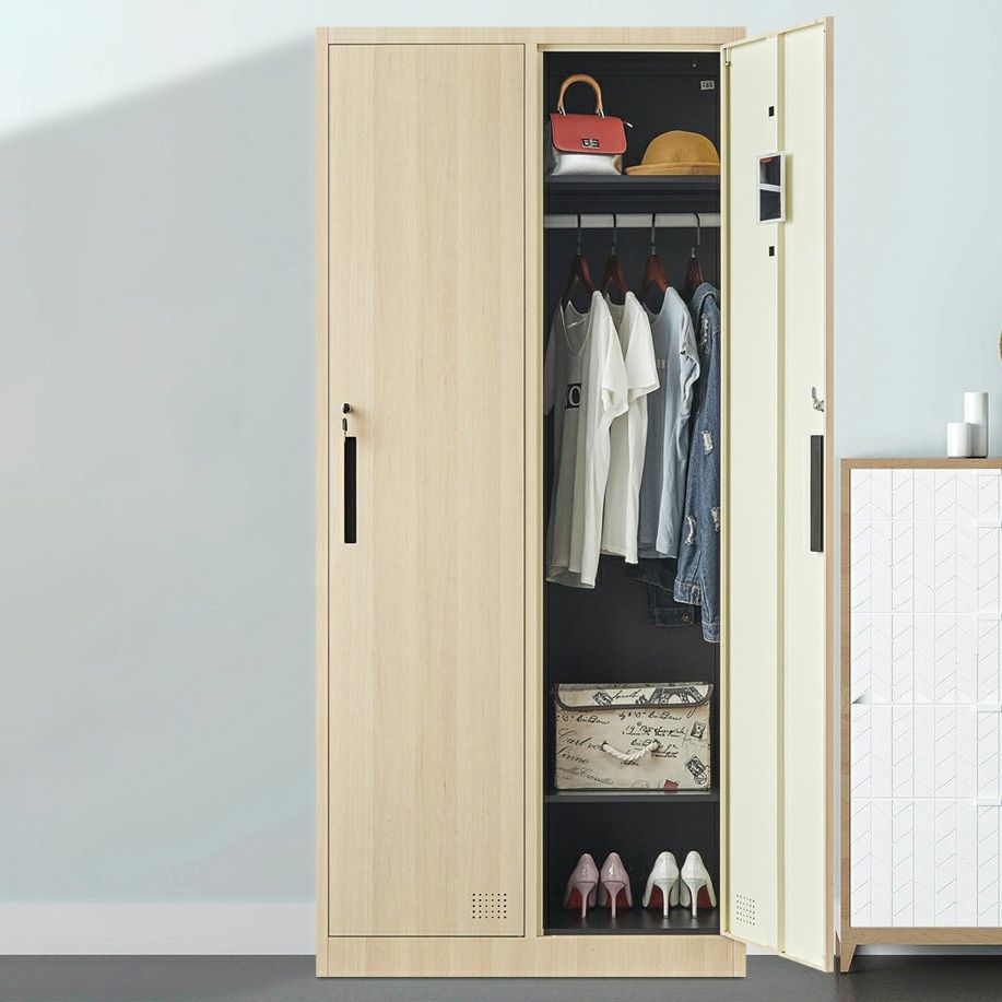 Modern Metal Wardrobe for Home Matte Finish Cabinet with Hinged Doors