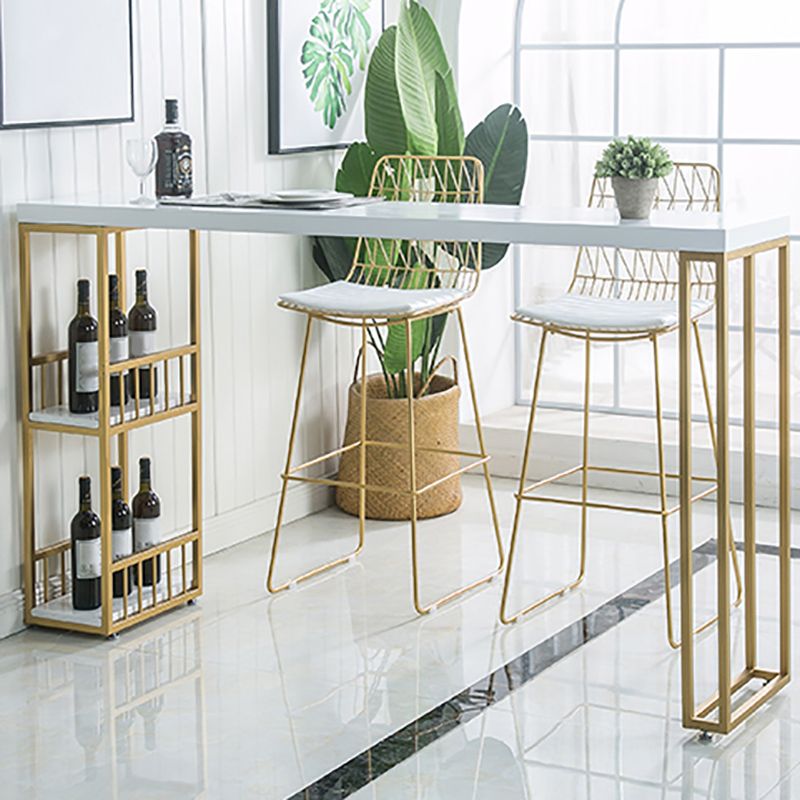 Rectangular Bar Stool and Table Set 1/2/3 Pieces Industrial Pub Table Set