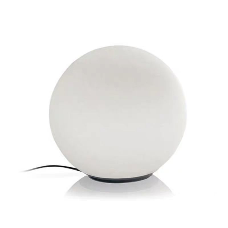 White Globe Table Lamp in Modern Concise Style Glass Single Table Light for Interior Spaces