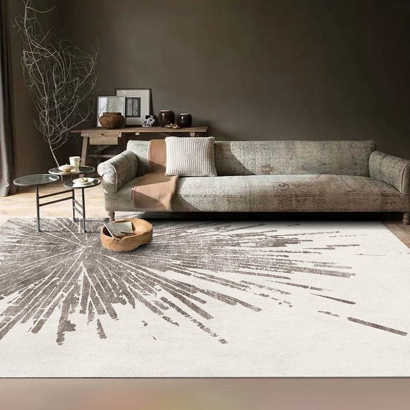 Area Rug Minimalist Carpet Polyester Anti-Slip Backing Rug for Sitting Room