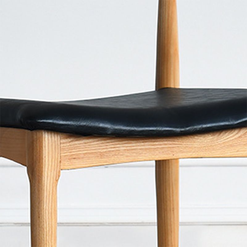 Contemporary Side Chair Wood Open Back Dining Room Chair for Indoor