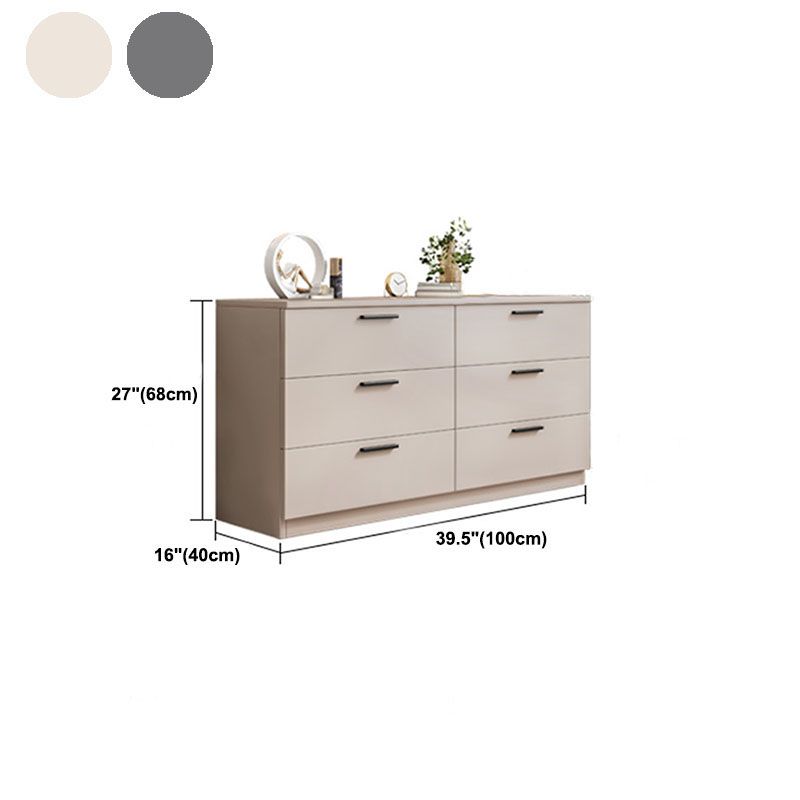 Contemporary Wood Double Dresser Bedroom Horizontal Storage Chest