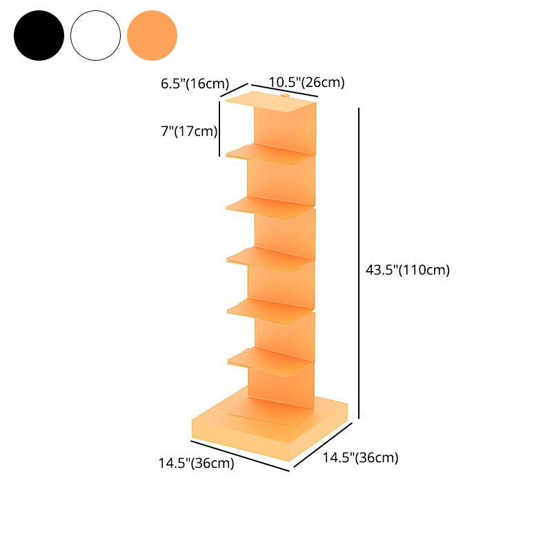 Modern Style Bookshelf Vertical Metal Closed Back Bookcase for Home