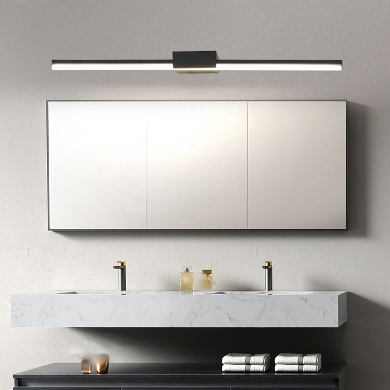 Modern Style Strip Shape Wall Lighting Metal 1 Light Wall Sconces for Shower Room