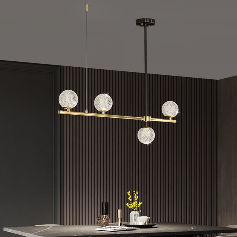 Fixes d'éclairage de l'île en acrylique Globe