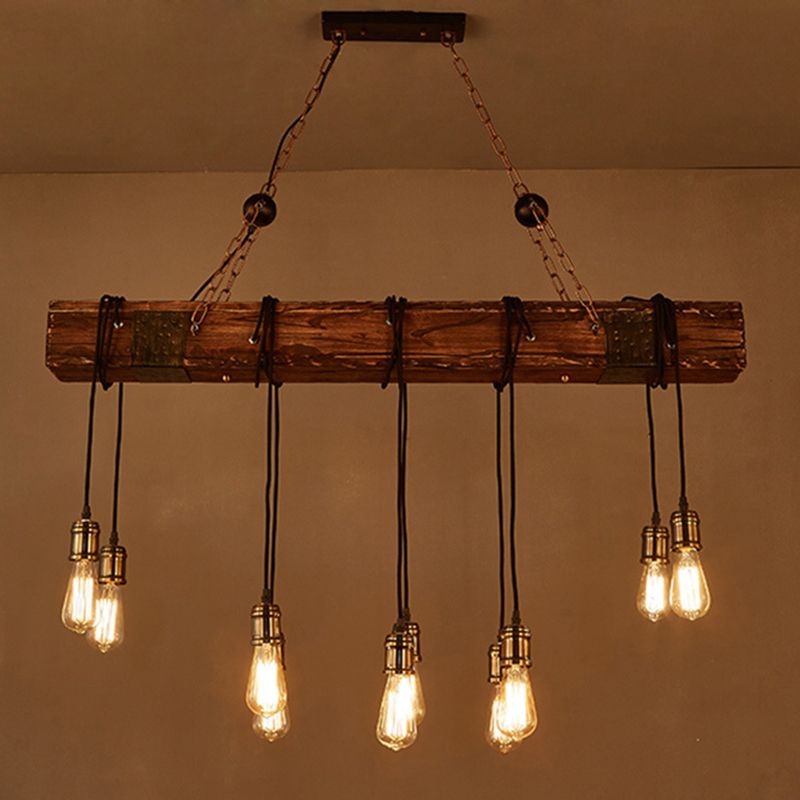 COLORE DI LEGGIO LUCE PENDANTE ISLANDE RETTANGOLARE IN INDUSTRIALE LUCE DI BACCHIO DI INGGIO