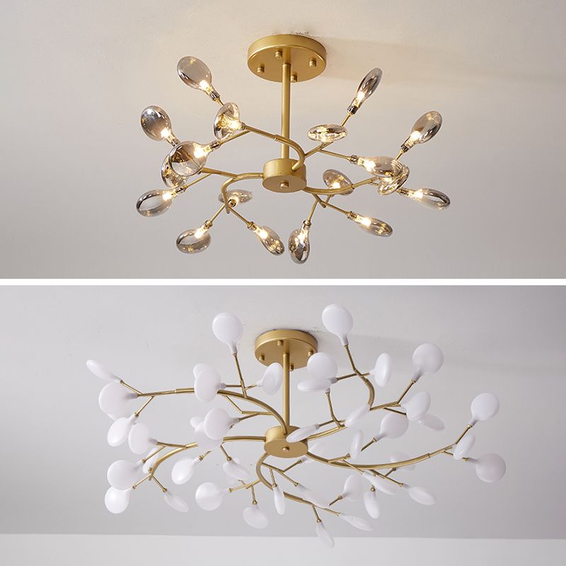 Lámparas de lámpara de rociado Luz de colgante de estilo minimalista moderno con sombra acrílica para sala de estar