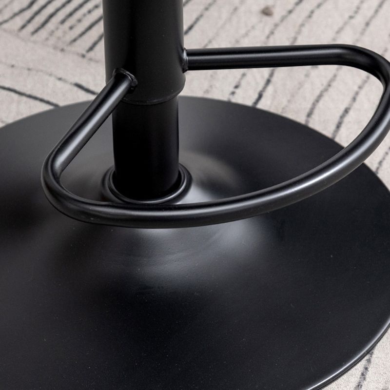 Contemporary Leather Swivel Barstool Indoor Bar Stool with Low Back