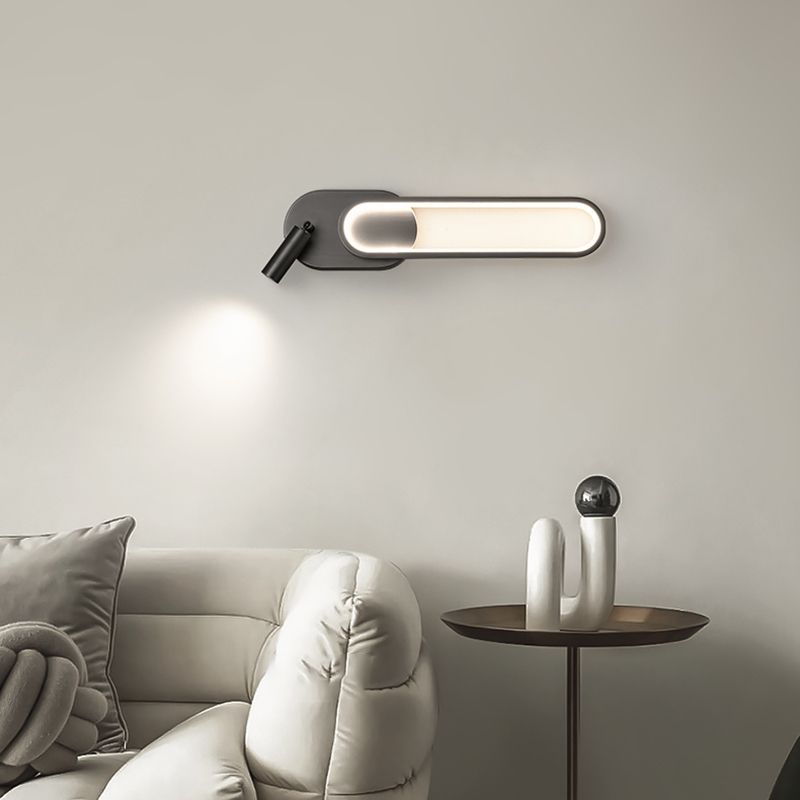 Simple Wall Lamp Modern LED Wall Mount Lamp with Silica Gel Shade for Bedside