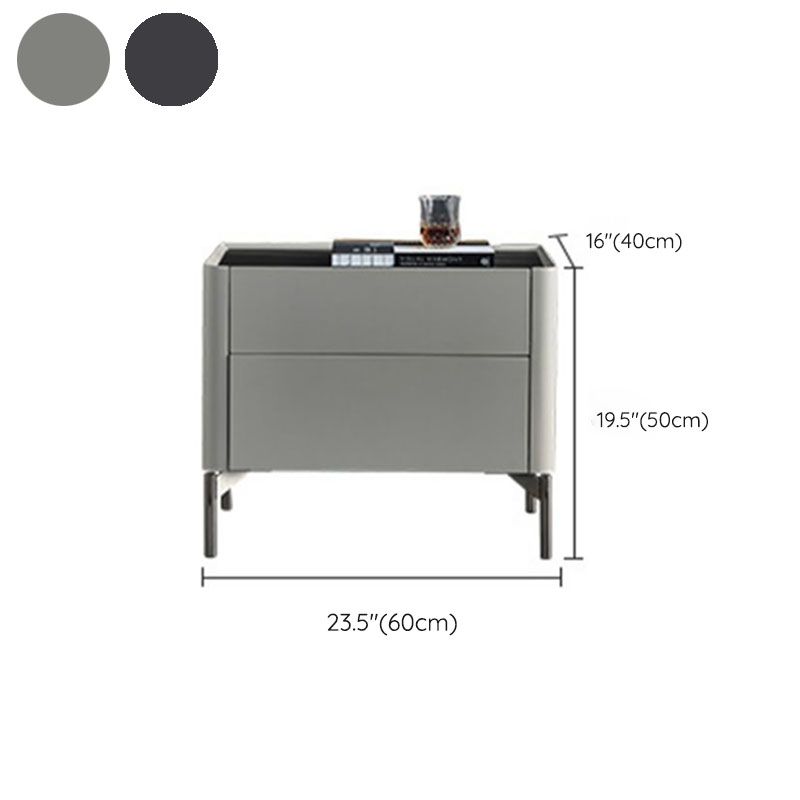 Contemporary Stone Storage Chest Vertical Bedroom Chest with Drawers