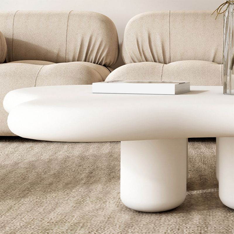 Nordic Irregular 4 Legs Coffee Table 11.8" H Wood Cocktail Table
